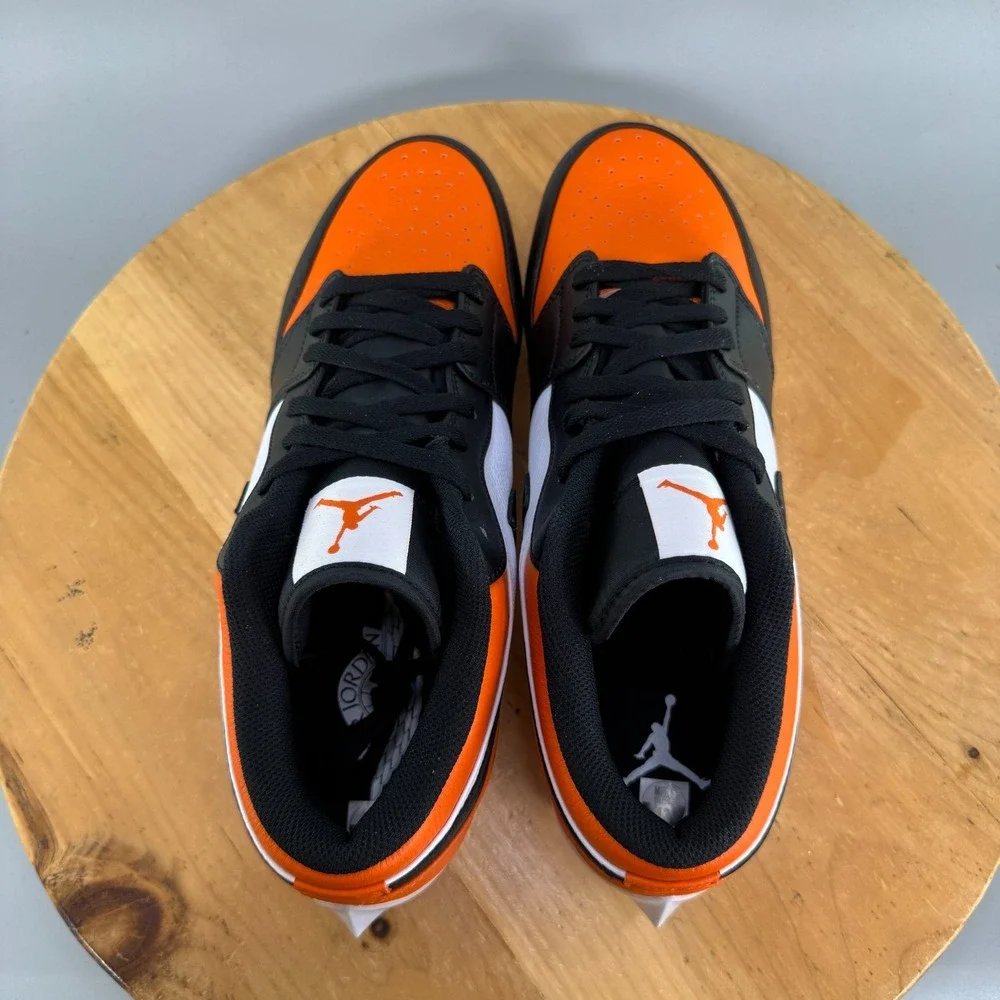 Nike Jordan 1 Low TD Mens Size 13 Football Cleats Shattered Backboard Orange NEW